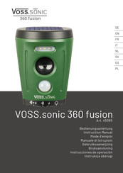 VOSS sonic 360 Instrucciones De Operación