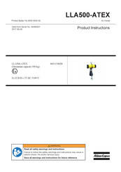 Atlas Copco LLA500-ATEX Instrucciones Del Producto