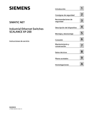 Siemens SIMATIC NET SCALANCE XP216 Instrucciones De Servicio