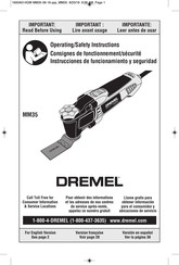 Dremel Multi-Max MM35 Instrucciones De Funcionamiento Y Seguridad