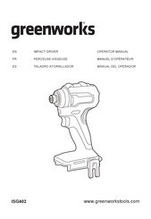 GreenWorks ISG402 Manual Del Operador