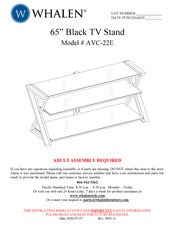 Whalen AVC-22E Manual De Instrucciones