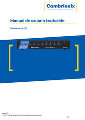 Cambrionix Thundersync3-C10 Manual De Usuario