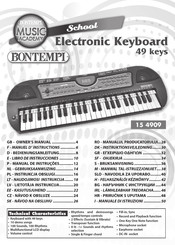 Bontempi MUSIC ACADEMY 15 4909 Libro De Instrucciones