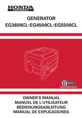 Honda Power Products EG4500CL Manual De Explicaciones