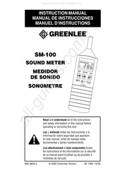 Greenlee SM-100 Manual De Instrucciones