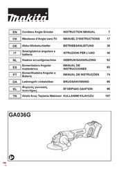 Makita GA036G Manual De Instrucciones