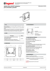 LEGRAND 0 676 94 Manual De Instrucciones