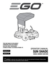 EGO SUN SHADE AMS1000 Manual Del Operador