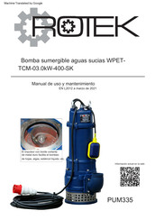 Rotek WPET-TSH-03.0kW-400 Manual De Uso Y Mantenimiento