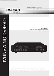 Epcom PROAUDIO SF-2240UC Operación Manual