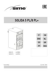 Sime SOLIDA 8 PL+ Manual Del Usuario