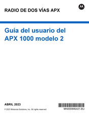 Motorola APX 1000 Guia Del Usuario