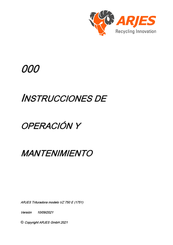 arjes VZ 750 E PU Instrucciones De Operacion Y Mantenimiento