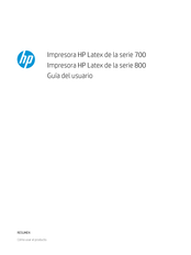 HP Latex 800 Serie Guia Del Usuario