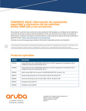 Aruba 9300-32D Información De Instalación