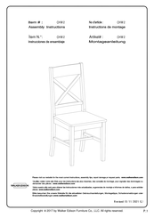 Walker Edison CHW2 Instrucciones De Ensamblaje