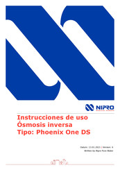 Nipro Phoenix One DS Instrucciones De Uso