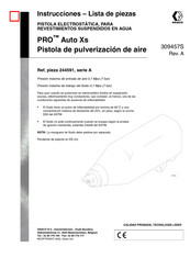 Graco PRO Auto Xs Instrucciones - Lista De Piezas