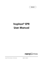 Nanosonics trophon EPR Manual Del Usuario