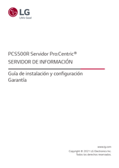 LG Pro:Centric PCS500R Guia De Instalacion Y Configuración