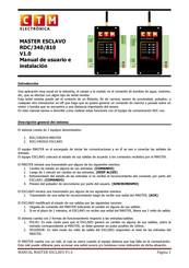 CTM Electronica RDC-340-MASTER Manual De Usuario E Instalacion