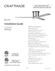 Craftmade Burke BRK60 Guia De Instalacion