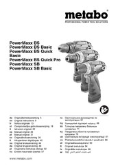 Metabo PowerMaxx BS Quick Basic Manual Original