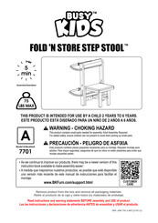 Busy Kids FOLD 'N STORE STEP STOOL Instrucciones De Montaje