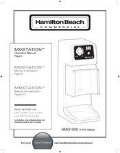 Hamilton Beach Commercial MIXSTATION HMD1000 Manual De Operación