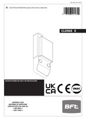 BFT CLONIX E Instrucciones De Uso Y De Instalacion