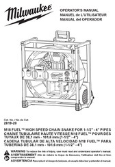 Milwaukee 2819-20 Manual Del Operador