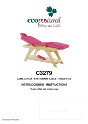 ECOPOSTURAL C3279 Manual De Instrucciones