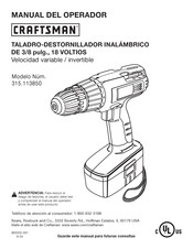 Craftsman 315.113850 Manual Del Operador