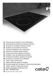 Cata 604 HVI /B Instrucciones Para La Instalación, El Uso, El Mantenimiento