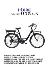 I-Bike CITY EASY URBAN Instrucciones De Uso Y Mantenimiento