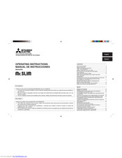 Mitsubishi Electric Mr.SLIM MSH24WN Manual De Instrucciones