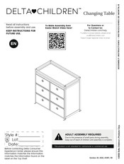 Delta Children Hayes Fabric Bin Changer Instrucciones De Montaje