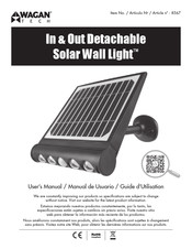 Wagan Tech Solar Wall Light 8567 Manual De Usuario