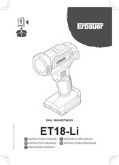 Erbauer ET18-Li Instrucciones Originales