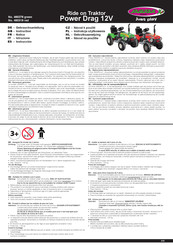 Jamara GERMANY Ride on Traktor Power Drag 12V Instrucción