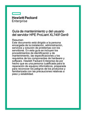 HP E ProLiant XL740f Gen9 Guía De Mantenimiento