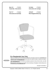 Walker Edison LTHOOC Instrucciones De Ensamblaje