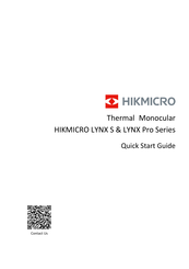 Hikmicro LYNX S Serie Guia De Inicio Rapido