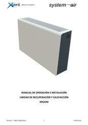 Xvent XROOM XR1-025-ECE1ERP Manual De Operación E Instalación