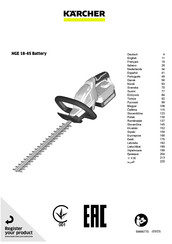 Kärcher HGE 18-45 Battery Manual Del Usuario