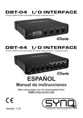 SYNQ AUDIO RESEARCH Dante DBT-44 Manual De Instrucciones