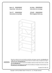 Walker Edison BS60RMW Instrucciones De Ensamblaje