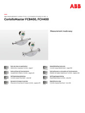 ABB CoriolisMaster FCH400 Instrucciónes De Puesta En Marcha