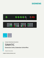 Siemens SIMATIC KP Serie Instrucciones De Servicio Resumidas